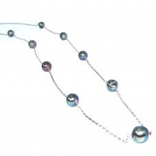 36"大溪地黑珍珠925銀項鍊