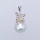 12-13mm 南洋珠白色925銀吊墜 (送一條18" 925銀鍊)